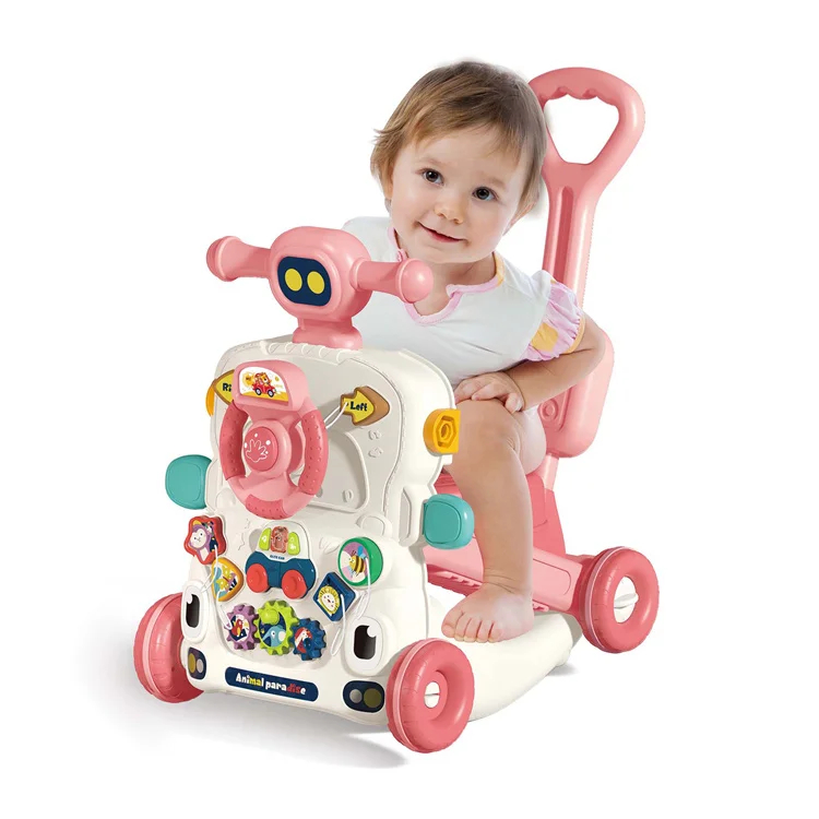 pink Trotteur Bébé Multifonction 6 en 1 Éducatif & Musical – Image 12